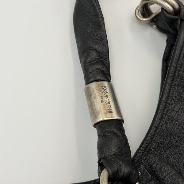 YSL Saint Tropez Leather Black Shoulder Bag