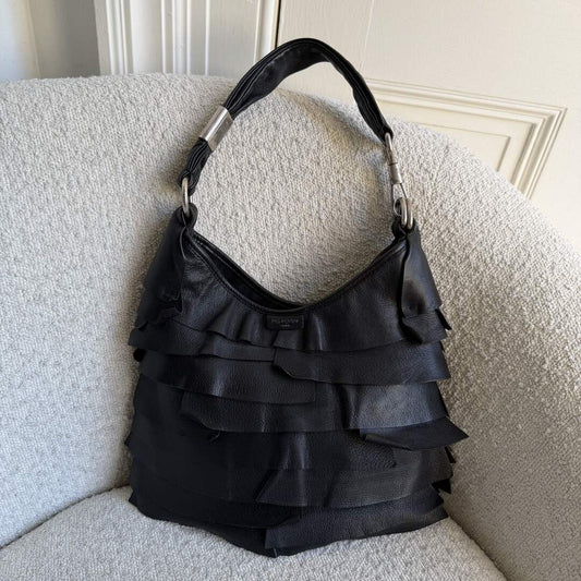 YSL Saint Tropez Leather Black Shoulder Bag