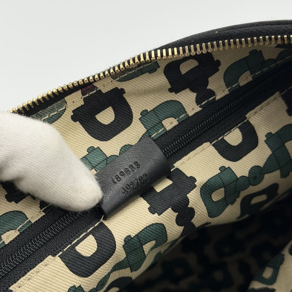 2009 Gucci Guccissima Abbey Black Shoulder Bag