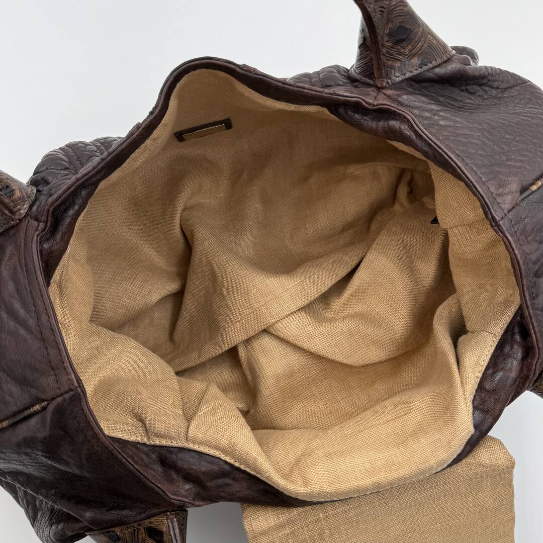 Fendi Zucca Spy Brown Handbag