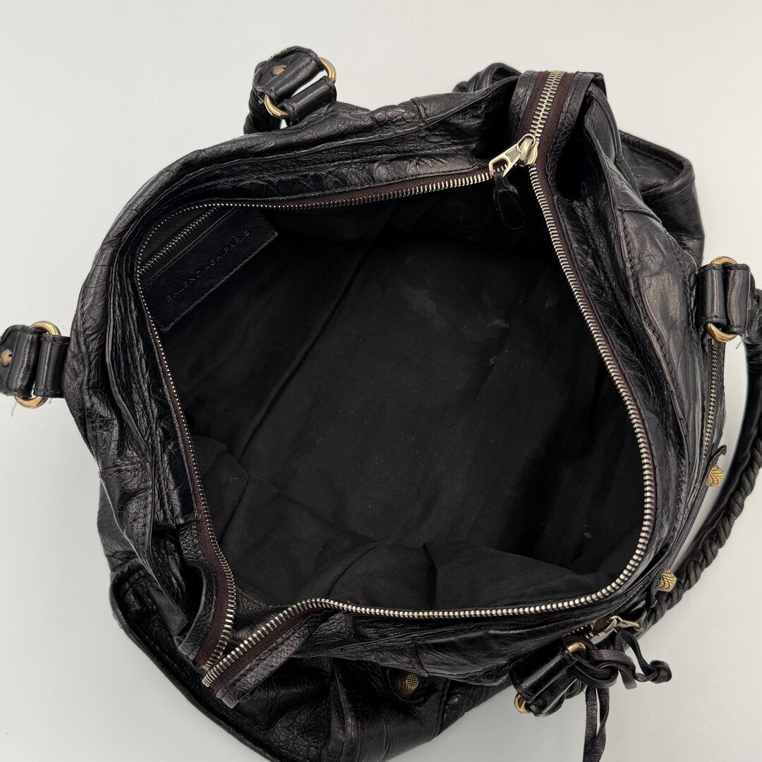 2012 Balenciaga The Giant City Leather Black Bag