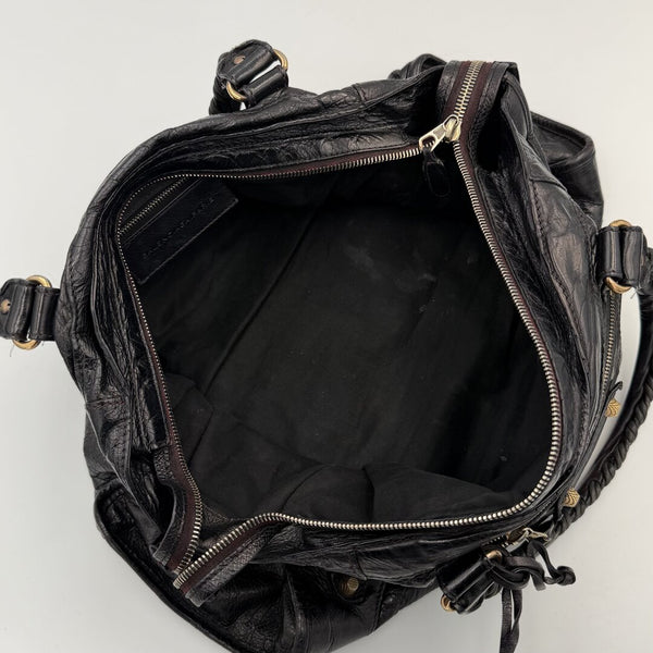 2012 Balenciaga The Giant City Leather Black Bag