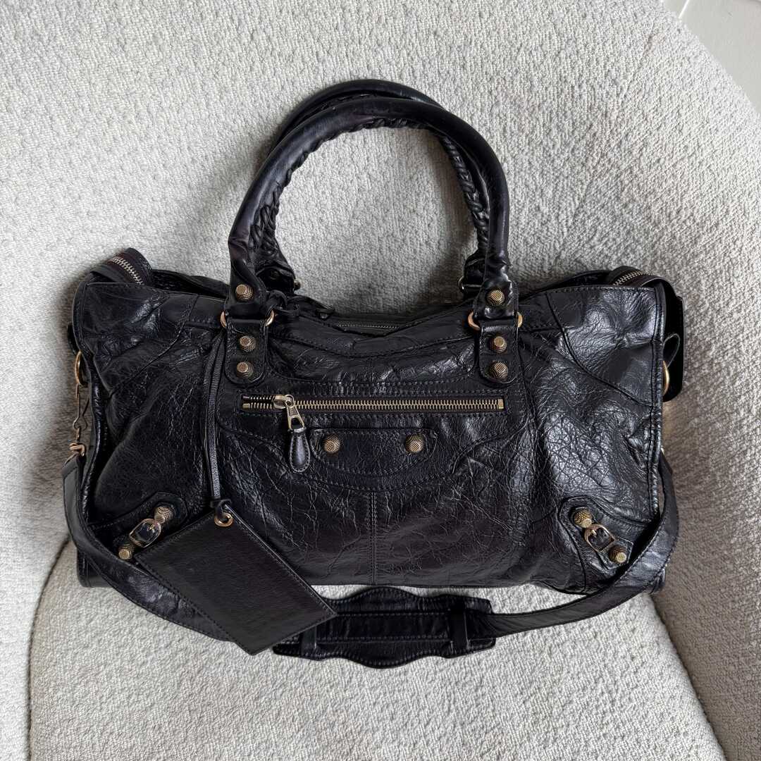 2012 Balenciaga The Giant City Leather Black Bag