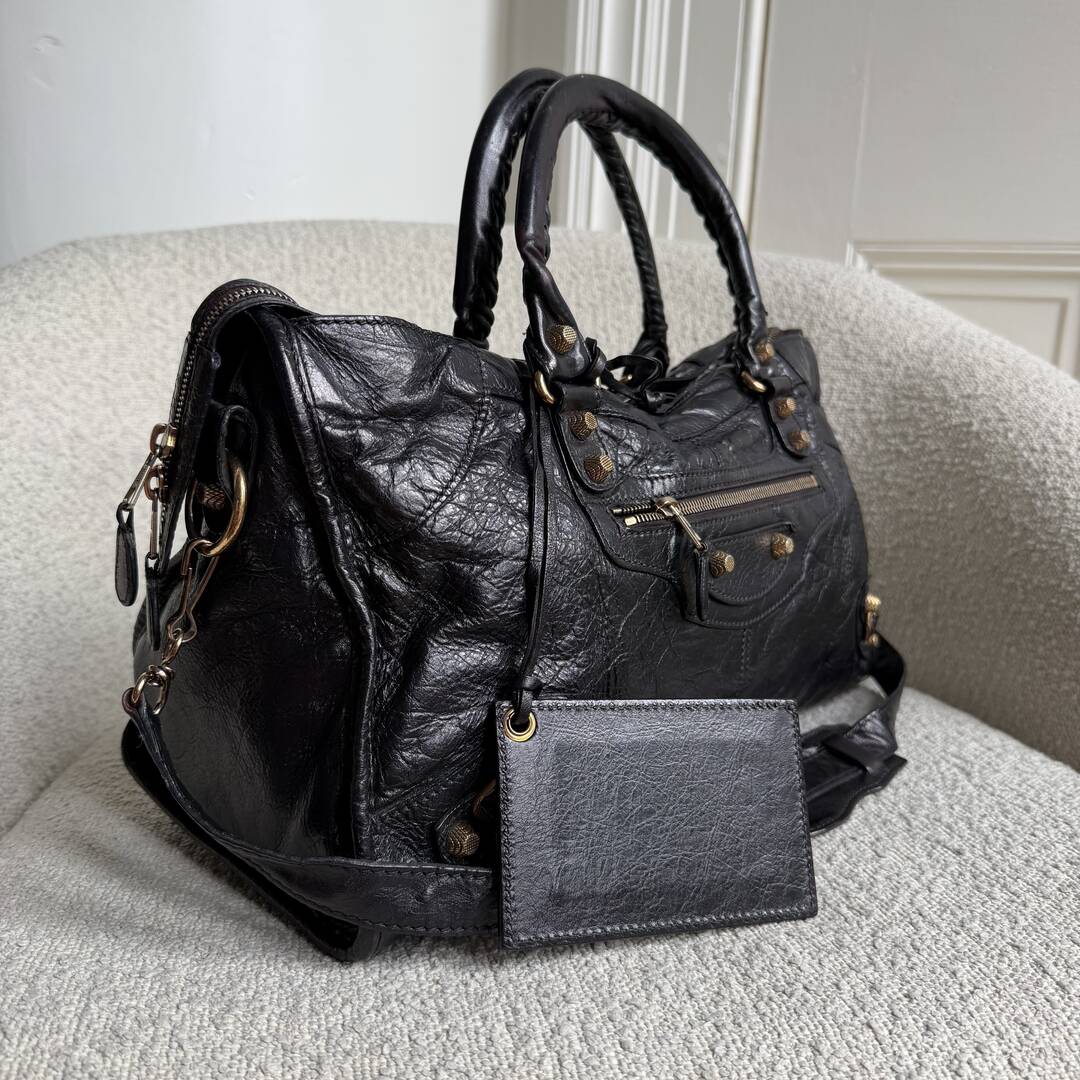 2012 Balenciaga The Giant City Leather Black Bag