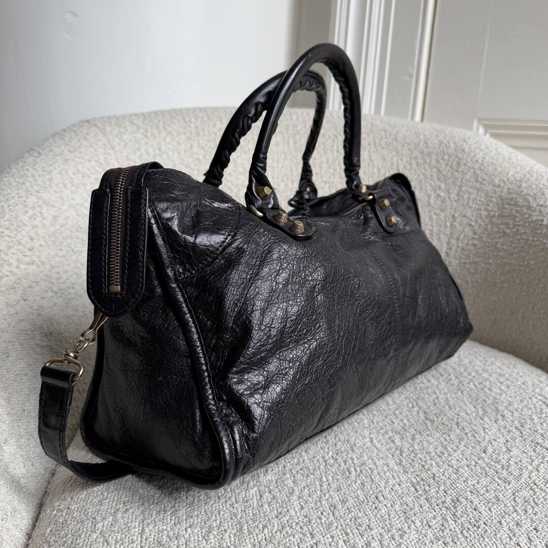 2012 Balenciaga The Giant City Leather Black Bag