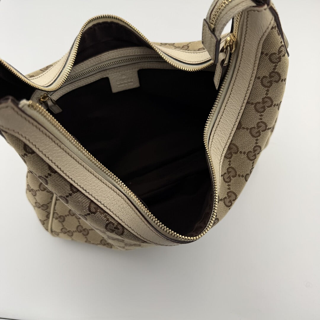 Gucci GG Canvas White Shoulder Bag