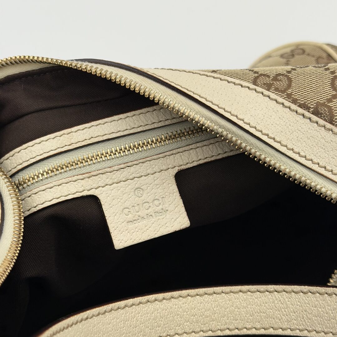 Gucci GG Canvas White Shoulder Bag