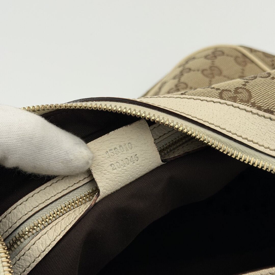 Gucci GG Canvas White Shoulder Bag