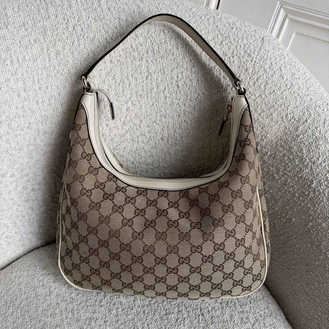 Gucci GG Canvas White Shoulder Bag