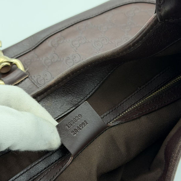 Gucci Guccissima Jackie Leather Brown Shoulder Bag