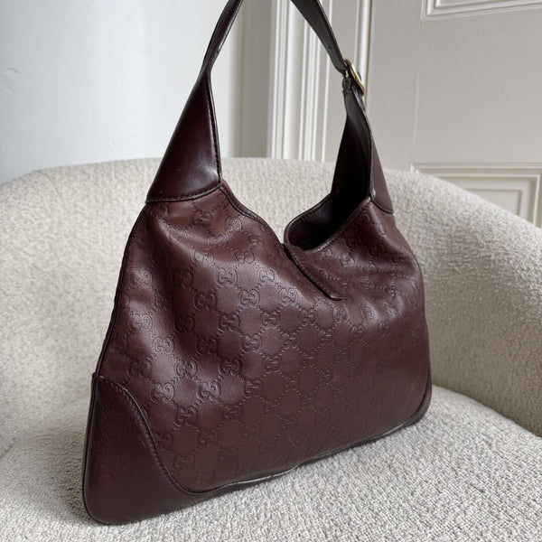 Gucci Guccissima Jackie Leather Brown Shoulder Bag