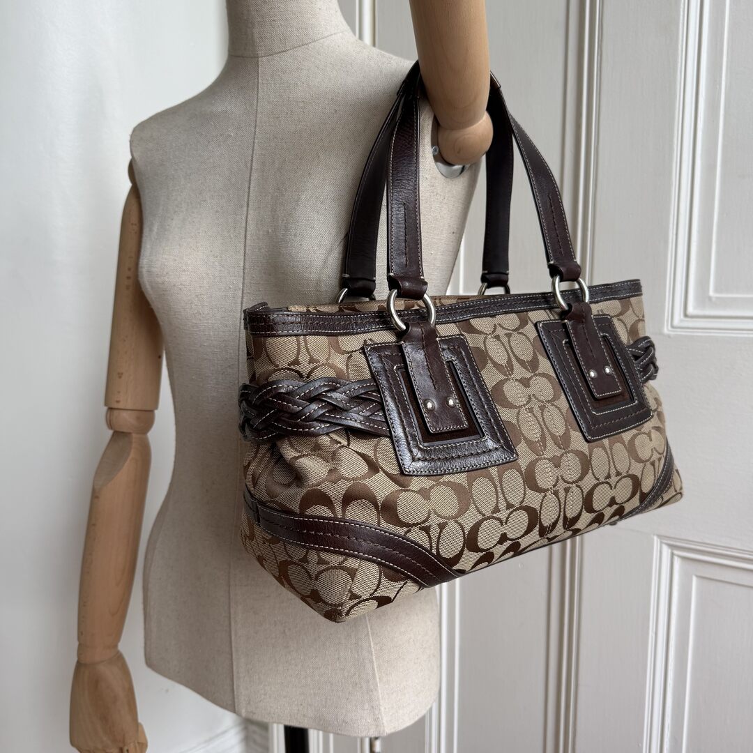 Coach Signature Brown Shoulder Bag