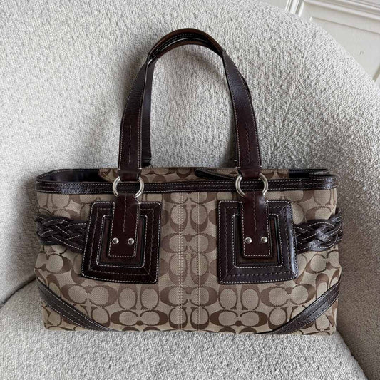 Coach Signature Brown Shoulder Bag