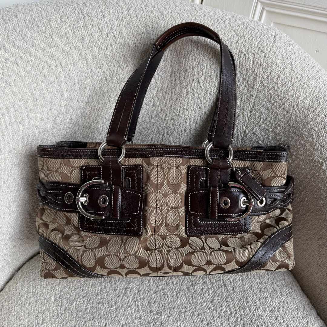 Coach Signature Brown Shoulder Bag