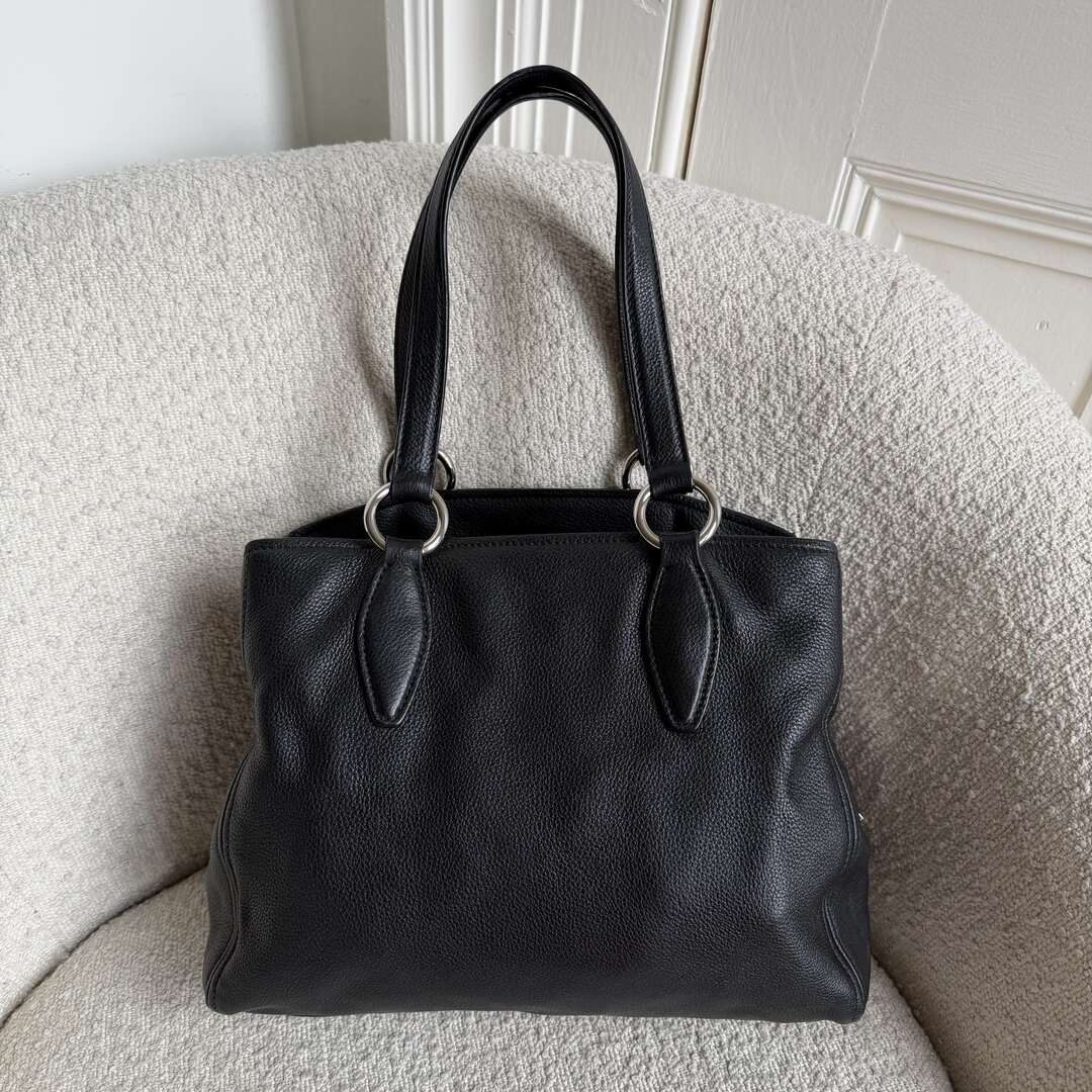 Miu Miu Vitello Leather Black Shoulder Bag