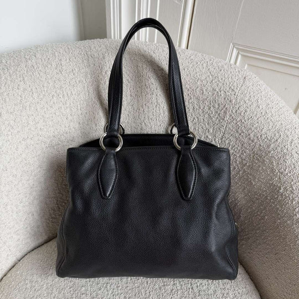 Miu Miu Vitello Leather Black Shoulder Bag