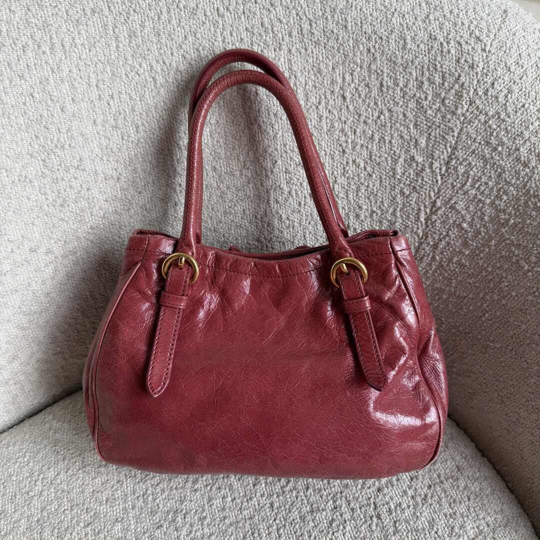Miu Miu Vitello Bow Pink Leather Handbag