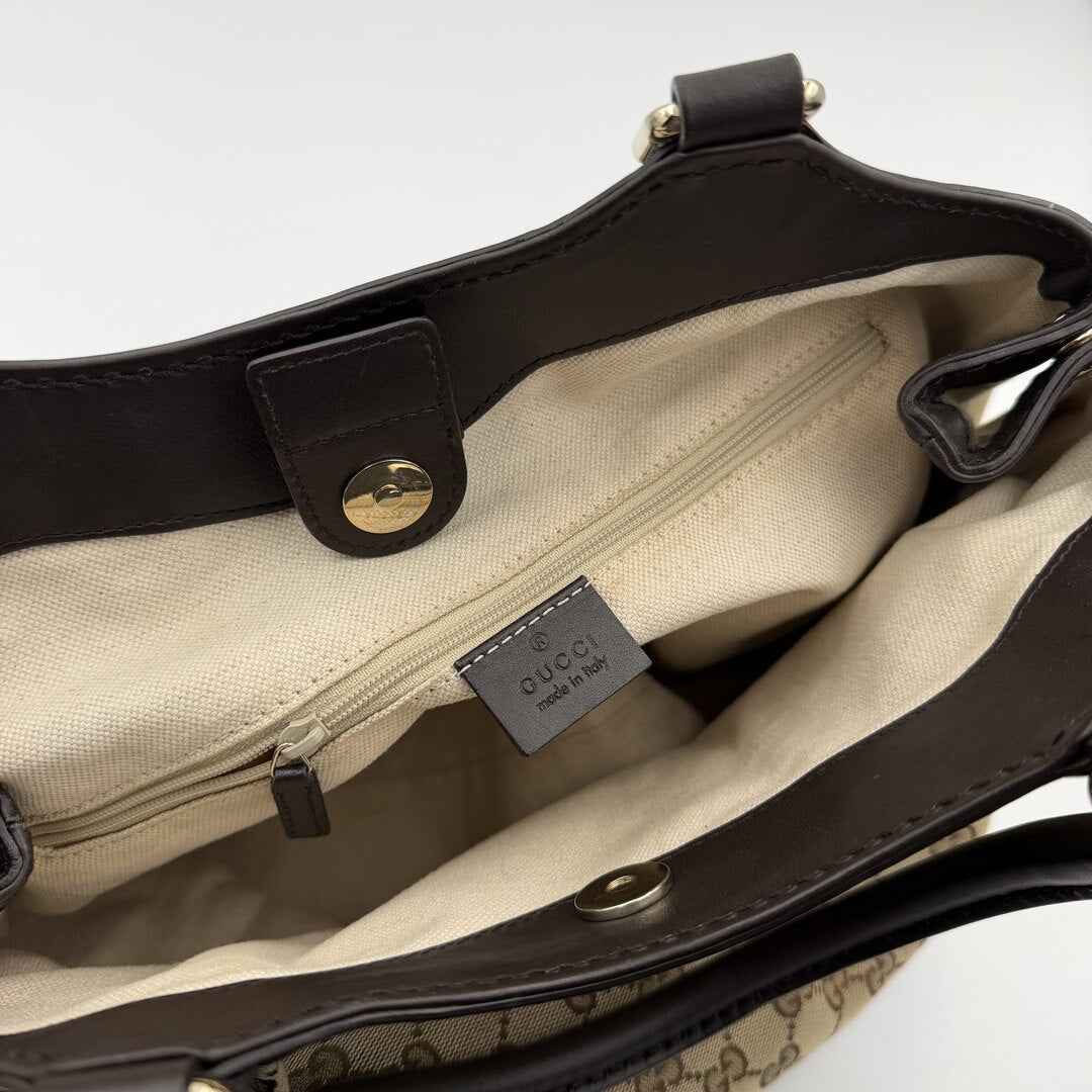 Gucci GG Canvas Sukey Brown Tote Bag