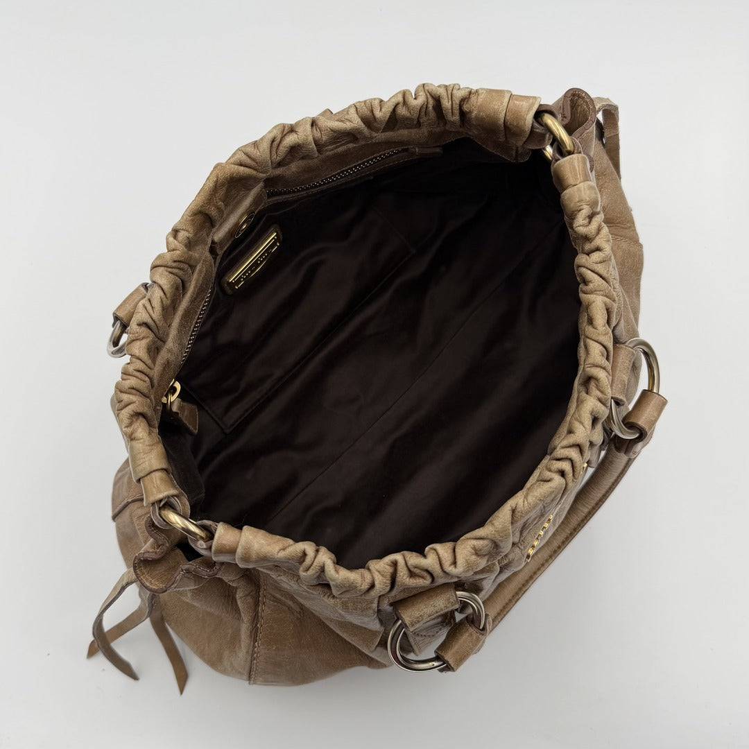 Miu Miu Vitello Leather Brown Handbag