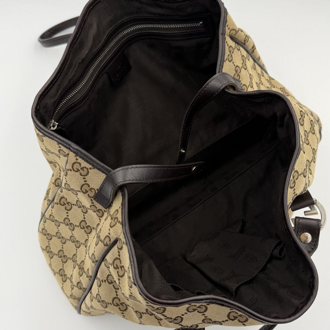 Gucci GG Twins Black Leather Tote Bag