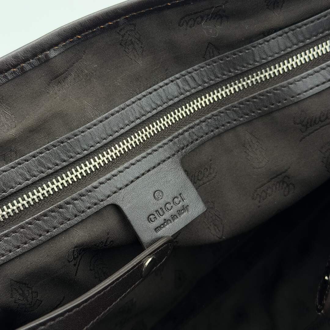 Gucci GG Twins Black Leather Tote Bag