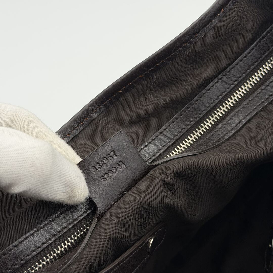 Gucci GG Twins Black Leather Tote Bag