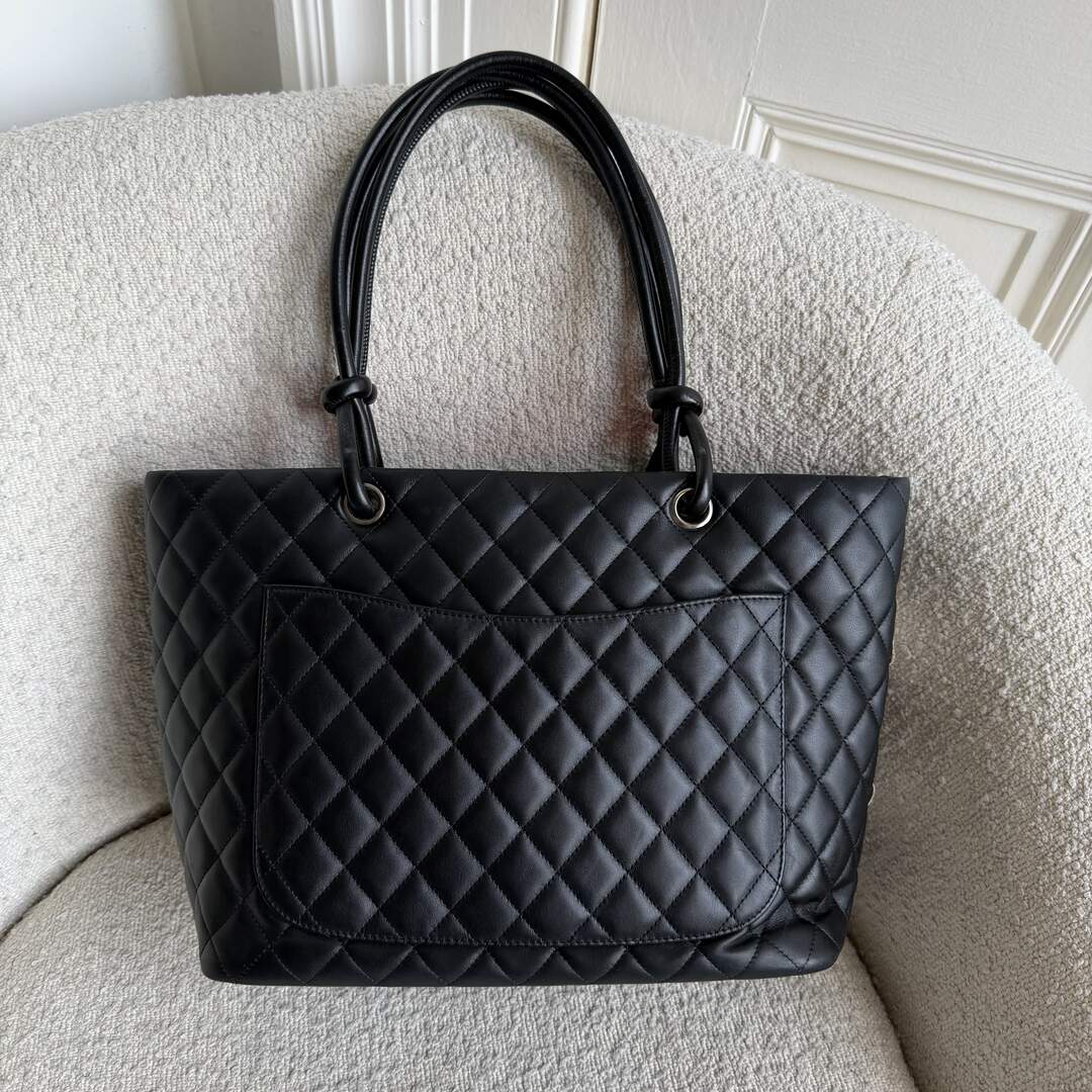 2005 Chanel Cambon Quilted Black Tote Bag