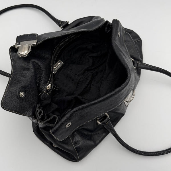 Prada Easy Leather Black Shoulder Bag