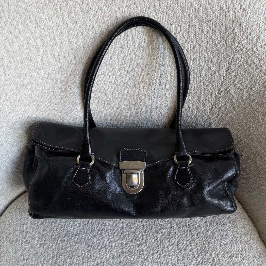 Prada Easy Leather Black Shoulder Bag