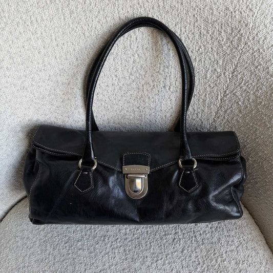 Prada Easy Leather Black Shoulder Bag