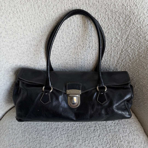 Prada Easy Leather Black Shoulder Bag