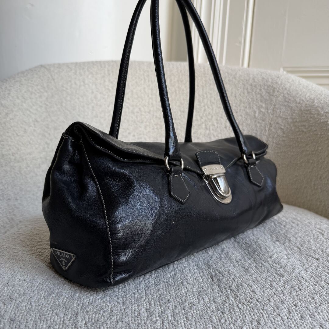 Prada Easy Leather Black Shoulder Bag