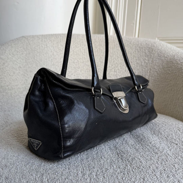 Prada Easy Leather Black Shoulder Bag