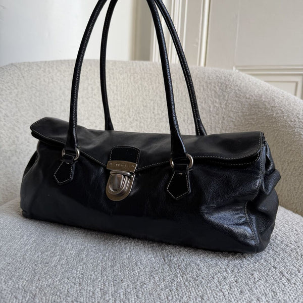 Prada Easy Leather Black Shoulder Bag