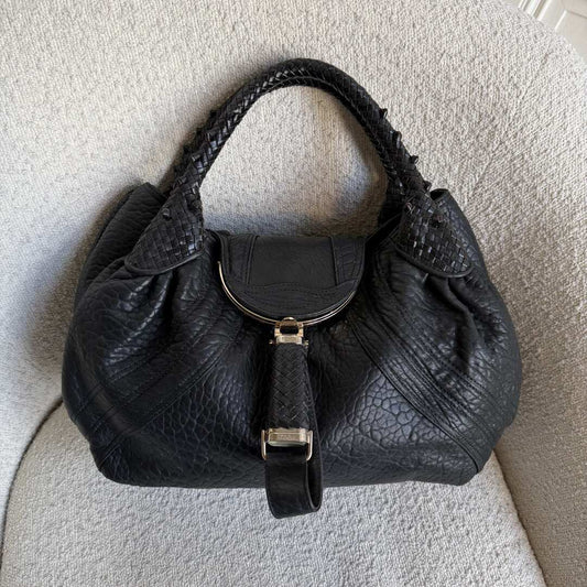 Fendi Spy Black Leather Handbag