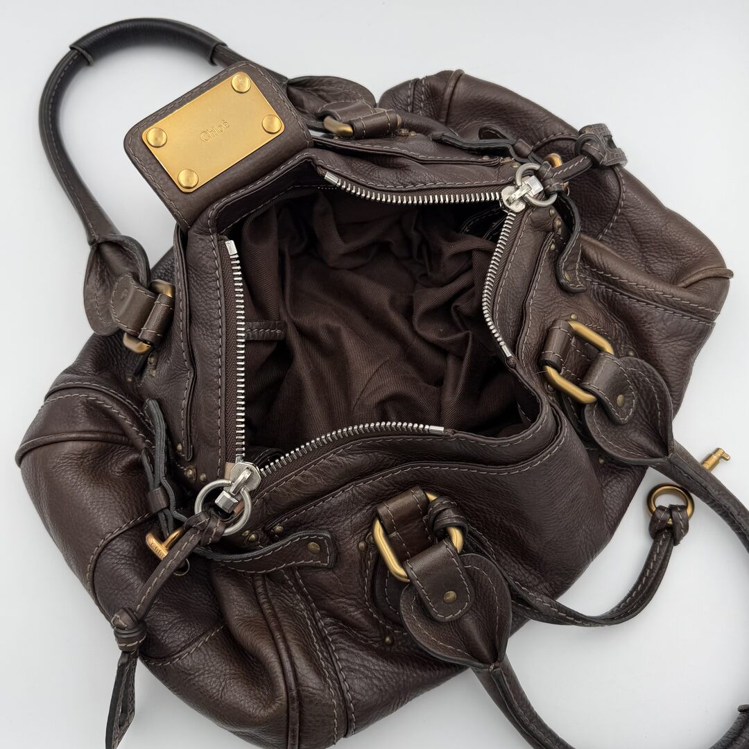 Chloe Paddington Leather Dark Brown Shoulder Bag