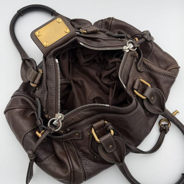 Chloe Paddington Leather Dark Brown Shoulder Bag