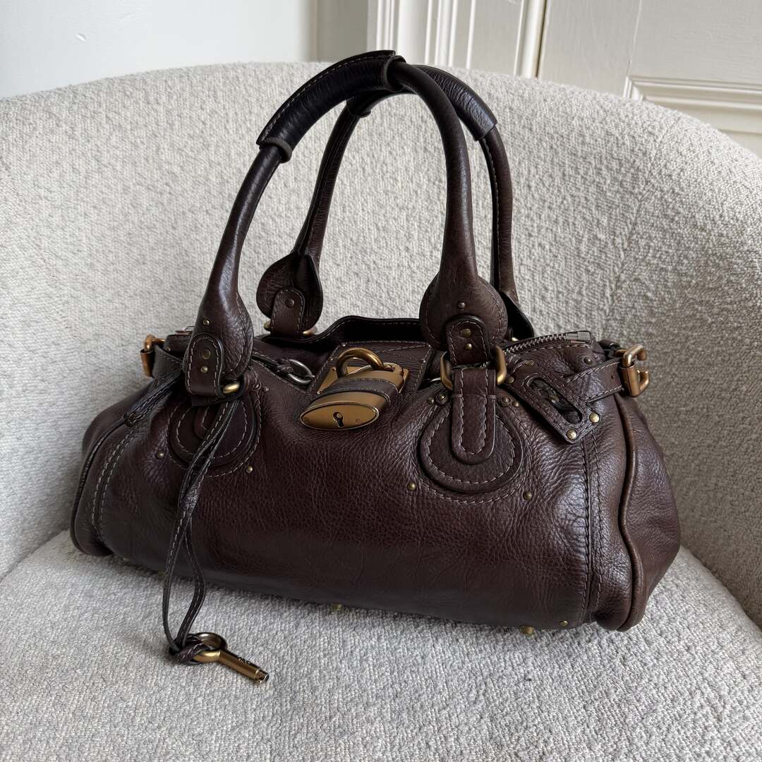 Chloe Paddington Leather Dark Brown Shoulder Bag
