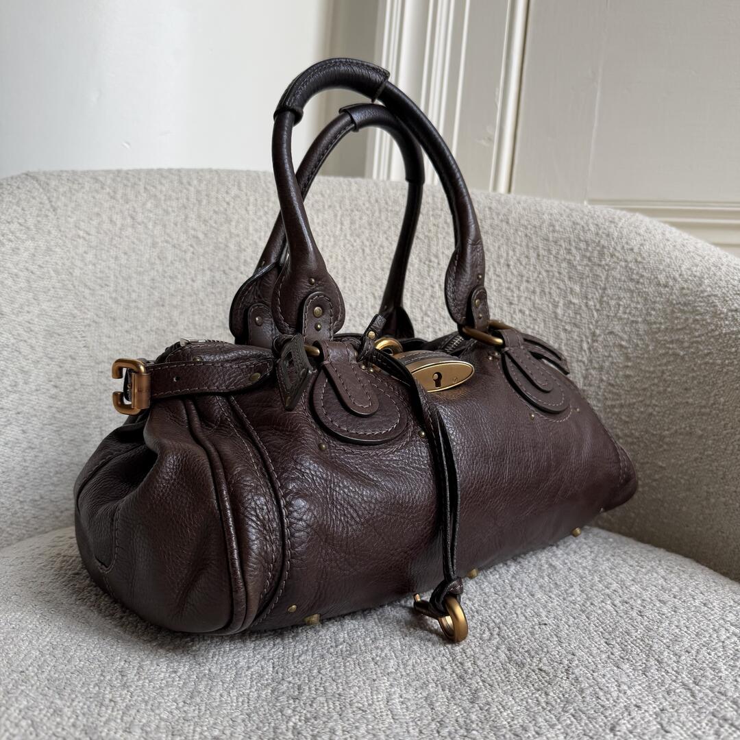 Chloe Paddington Leather Dark Brown Shoulder Bag