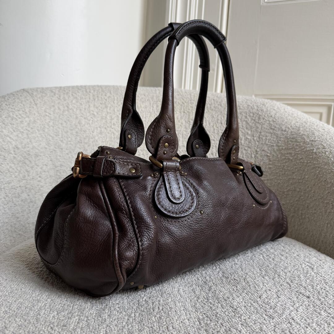 Chloe Paddington Leather Dark Brown Shoulder Bag