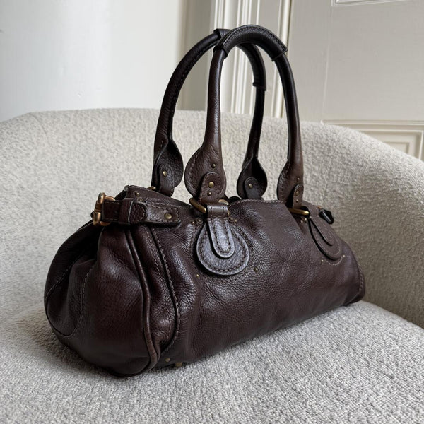 Chloe Paddington Leather Dark Brown Shoulder Bag