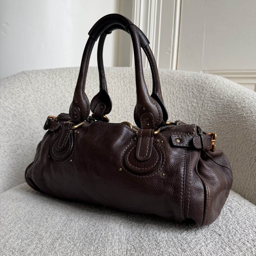 Chloe Paddington Leather Dark Brown Shoulder Bag