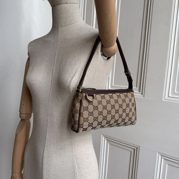 Gucci Mini Abbey D Ring Brown Shoulder Bag