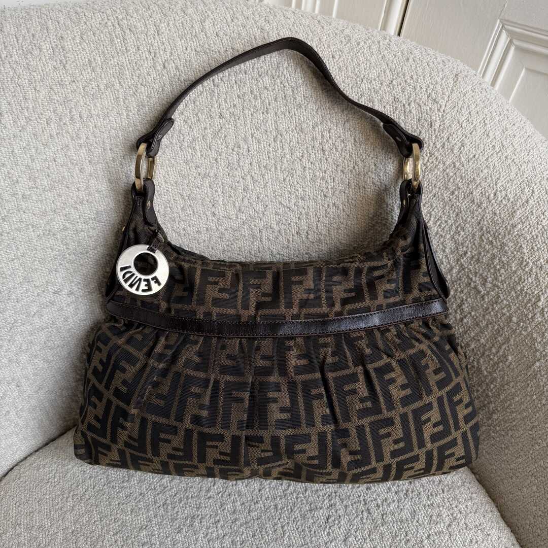 Fendi Zucca Chef Brown Shoulder Bag