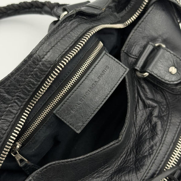 2010 Balenciaga The Giant City 21 Leather Black Bag