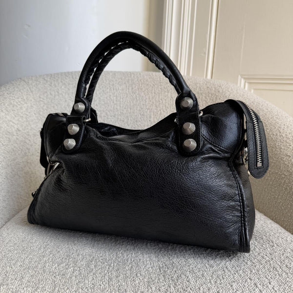 2010 Balenciaga The Giant City 21 Leather Black Bag