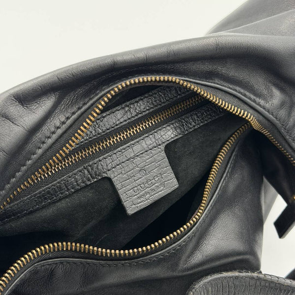 Gucci Horsebit Leather Black Shoulder Bag