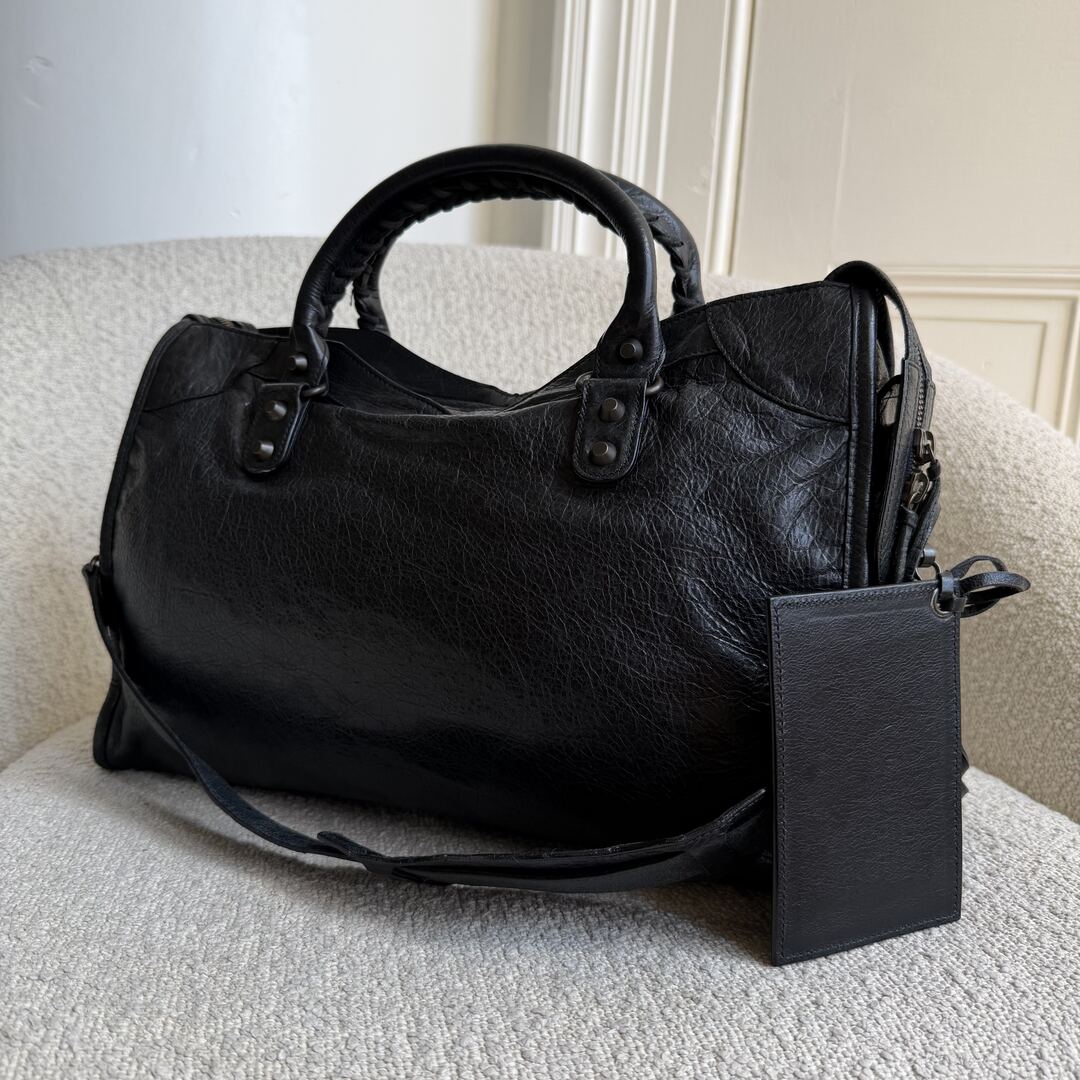 2011 Balenciaga The City Leather Black Bag