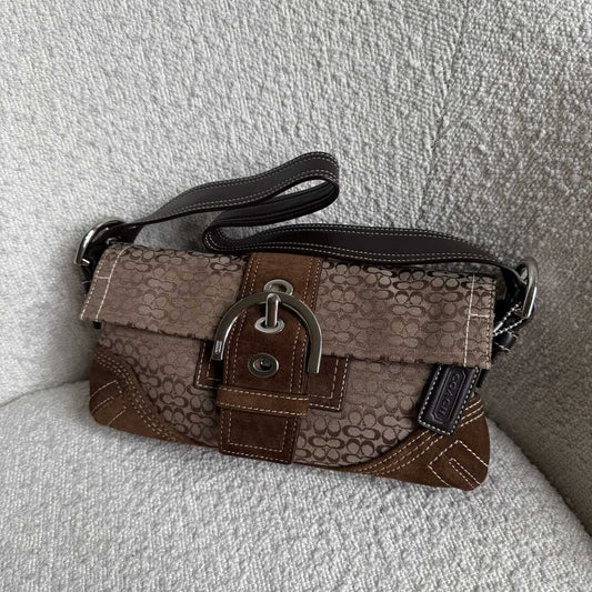Coach Signature Mini Soho Brown Shoulder Bag