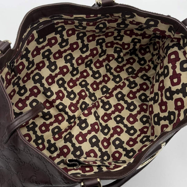 Gucci Guccissima Abbey Brown Leather Tote Bag